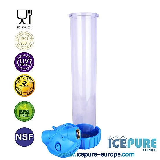 20 inch Filterhuisset Transparant 3 delig | 1 inch 20 inch Filterhuisset Transparant 3 delig | 1 inch